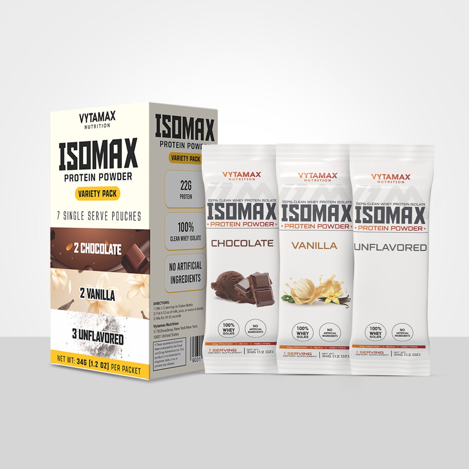 Variety Pack: Isomax Whey Protein Isolate(7 servings)